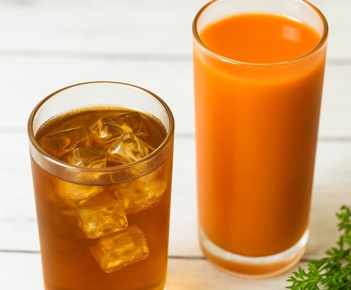 tea&carrotjuice