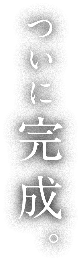 ついに完成。