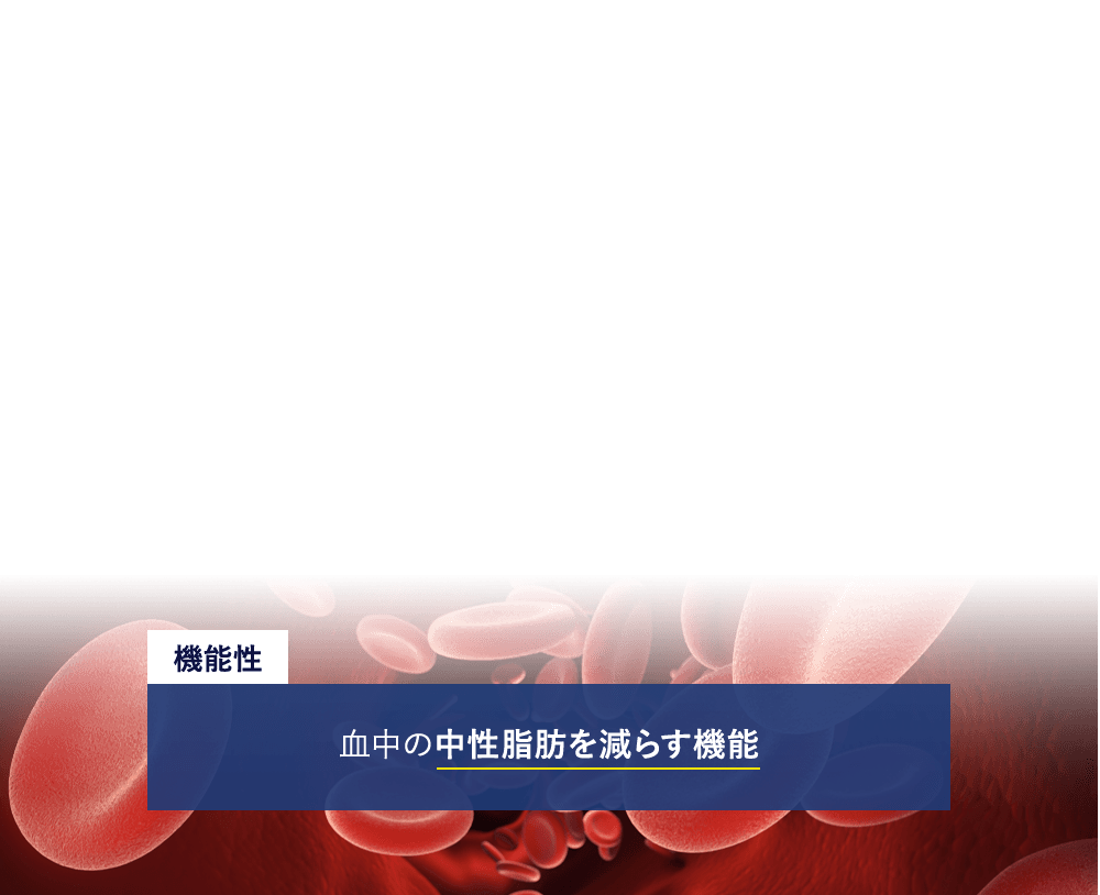だからこそ、対策が必要 機能性　血中の中性脂肪を減らす機能