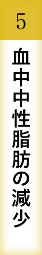 血中中性脂肪の減少