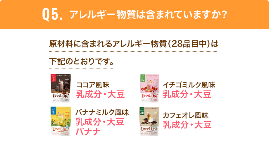 アレルギー物質は含まれていますか?