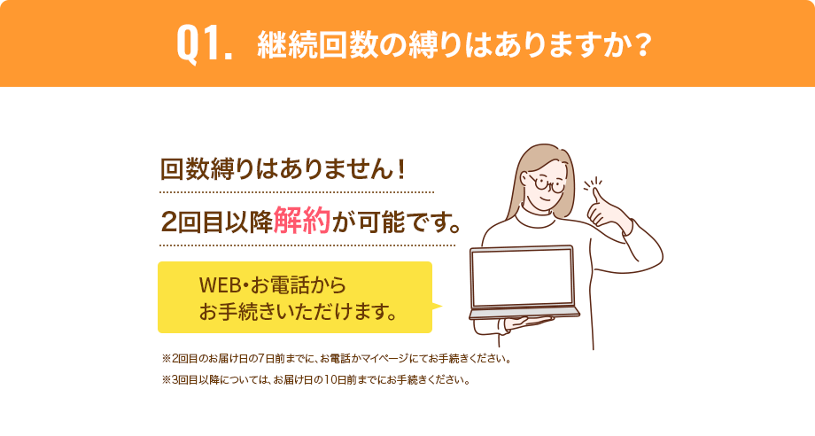 継続回数の縛りはありますか?