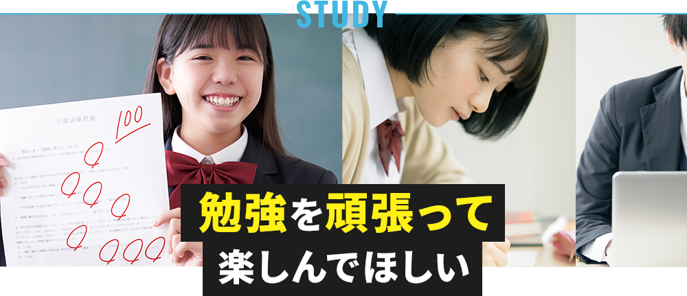 勉強を頑張って楽しんでほしい