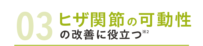 03ヒザ関節の可動性の改善に役立つ