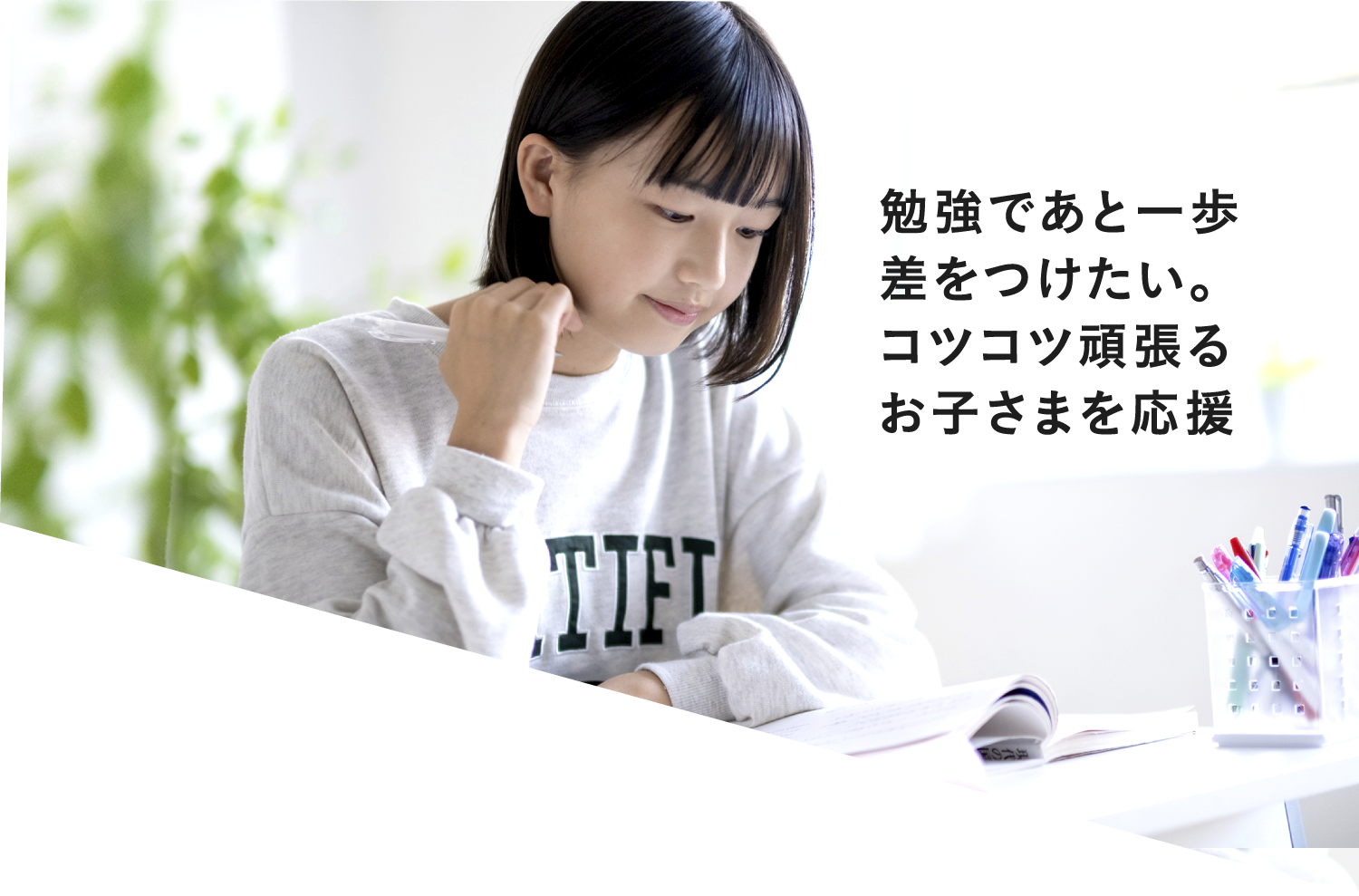 勉強であと一歩差をつけたい。コツコツ頑張るお子様を応援