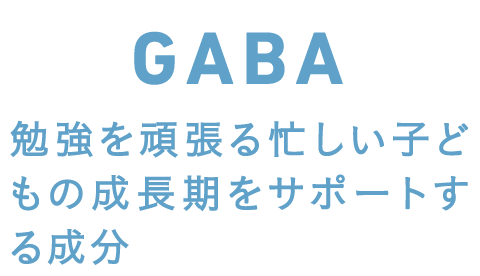 GABA 勉強を頑張る忙しい子どもの成長期をサポートする成分